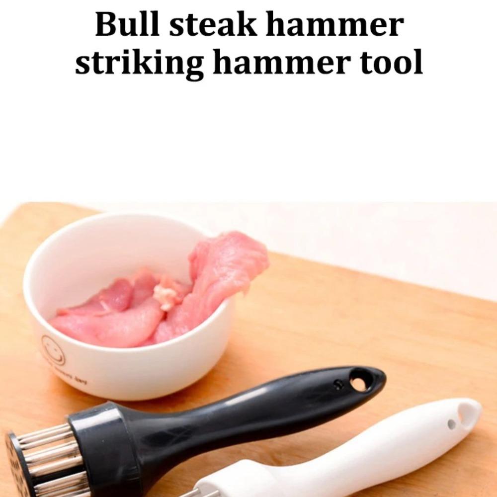 White Handheld Use Household Tender Meat Needle with Broken Tendons Pork Chop Chicken Chop Chicken Wings Meat Needle Hammer