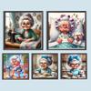 5D DIY Full Round Drill Diamond Painting Grandma Kit Home Decor Art Craft