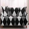 Black Themed Stripe Pattern Stretch Dust -Proof Sofa Cover Living Room Recliner Couch Protector Funda Sofa Chaise Lounge