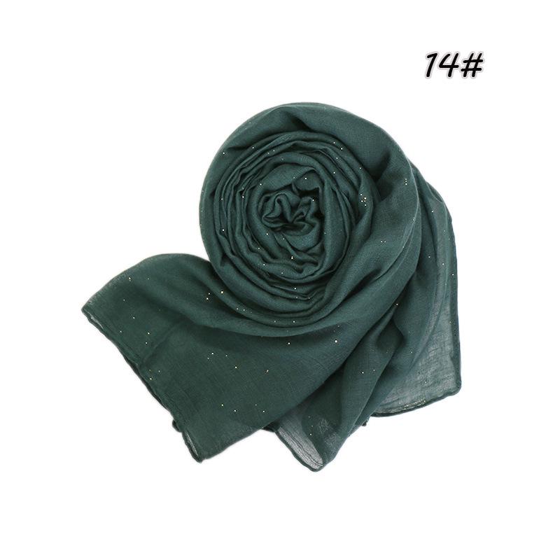 New bronzing Bali yarn women's scarf monochrome gold sprinkled long scarf elegant and fashionable