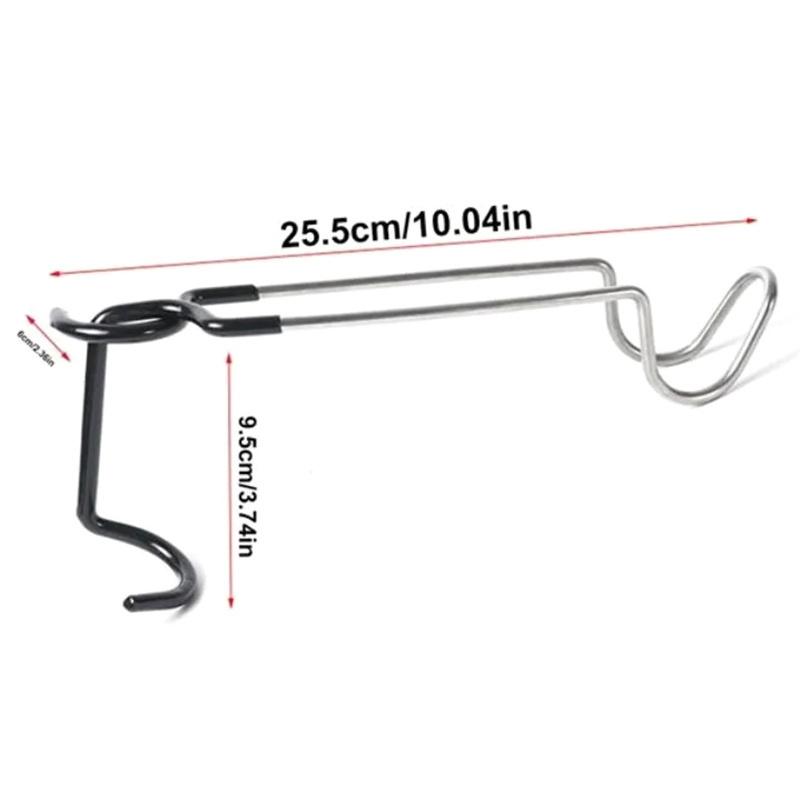 1PC Stainless Steel Light Stand Holder Hooks Portable Tent Pole Lamp Fishing Lantern Hanger Camping Outdoor Supplies