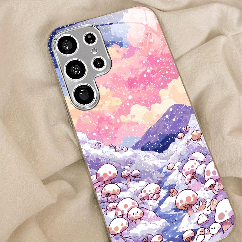 Špičkové pouzdro na telefon Galvanicky pokovené sklo TPU pouzdro na telefon pro Samsung Galaxy S26 S25 S24 S23 S22 S21 FE Ultra Plus Odolné proti pádu