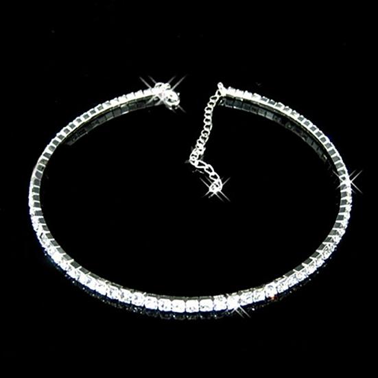 Fashion Elegant Rhinestone Women Collar Choker Necklace for Wedding Birthday Jewelry