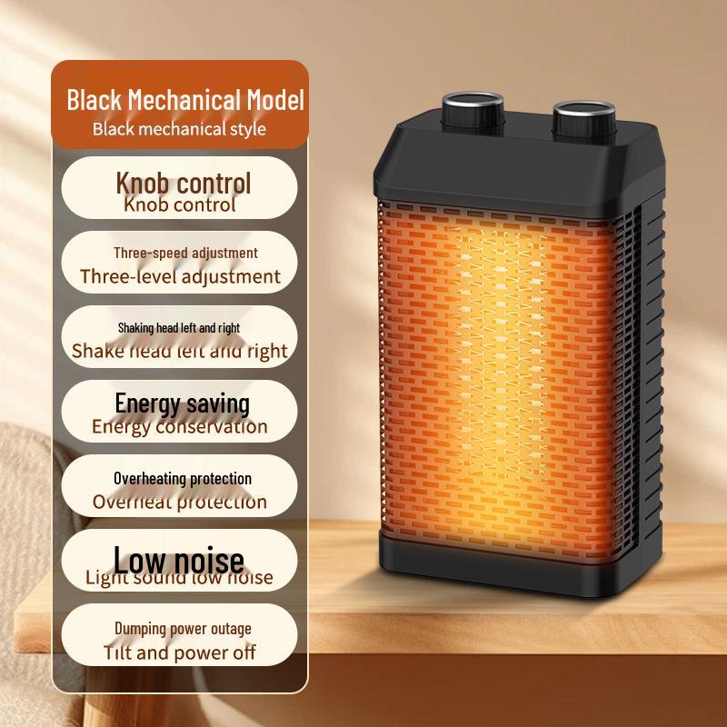 Compact PTC Desktop Heater: Quick-Heating, Intelligent Oscillation, New In Stock