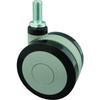 TRUSCO Threaded Dual Wheel Elastomer Caster, Wheel, Swivel, 100 Mm, M10, TDGG100-M12
