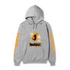 Haikyuu Fly High Jump Silhouette Unisex Fleece Hoodie Japanese Kanji Orange Vertical Sleeve Volleyball Anime Pullover Sweatshirt
