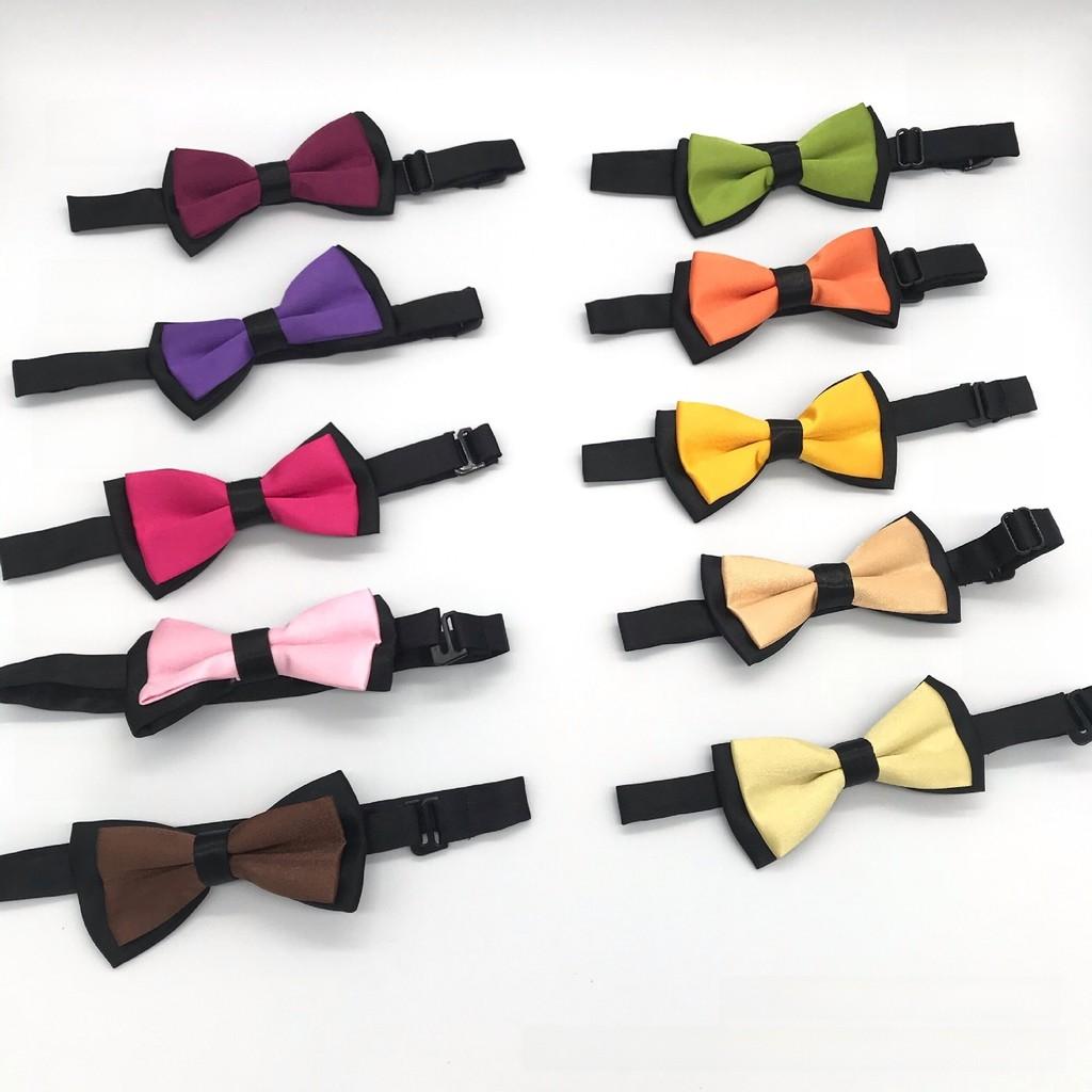 Childrens Double Layer Bicolor Bow Tie With Classic Style For Kids Formal Events