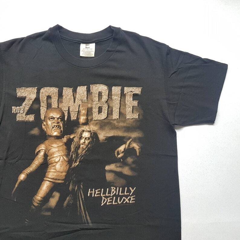 Reprinted 1998 Rob Zombie Hellbilly Deluxe Tour T Shirt TE8105 Unisex T-Shirt XL