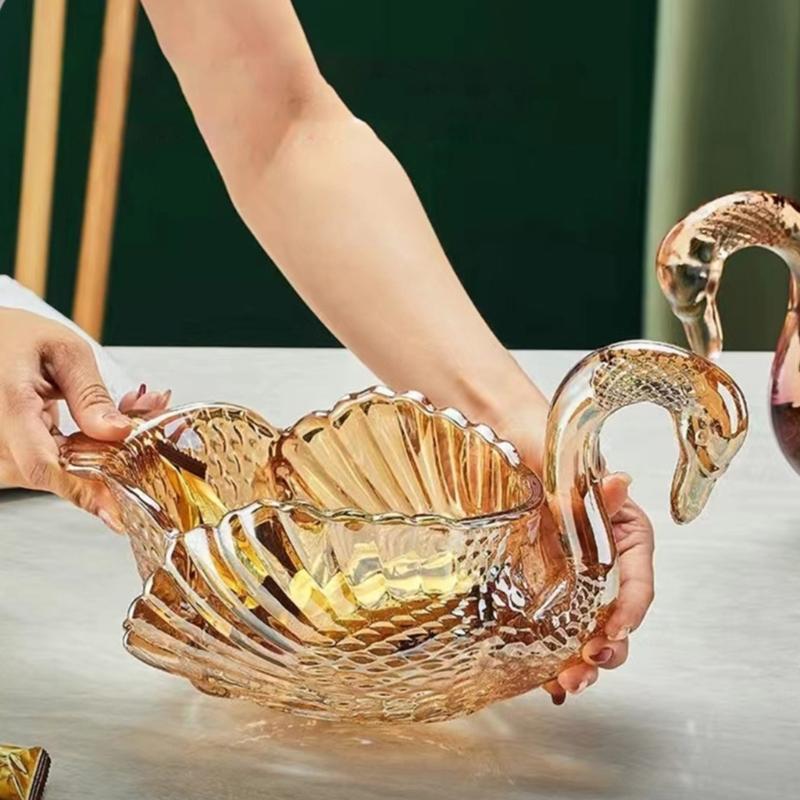 Glass Crystal Candy Plate,Decorative Candy Dish Glass Crystal Candy Bowl Nut Cookie Fruit Bowl Jewelry Tray for Women