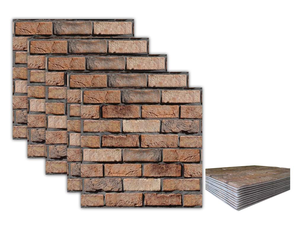 

3D Wallpaper, Brick Tile Stickers, Removable, 30cm x 30cm, 10-Pack, Waterproof, Heat Resistant, Renovation Sheet, for Bathroom, Kitchen, Toilet, Textu
