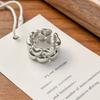 925 Sterling Silver Heart Thick Adjustable Rings For Women Luxury Quality Jewelry Accessories Wholesale Jewellery Money 925