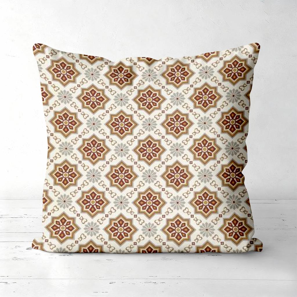 Bohemian Geometric Floral Striped Throw Pillow Covers Pattern Cushion Cover Suitable For Sofa Bedroom Car Pillow Cover