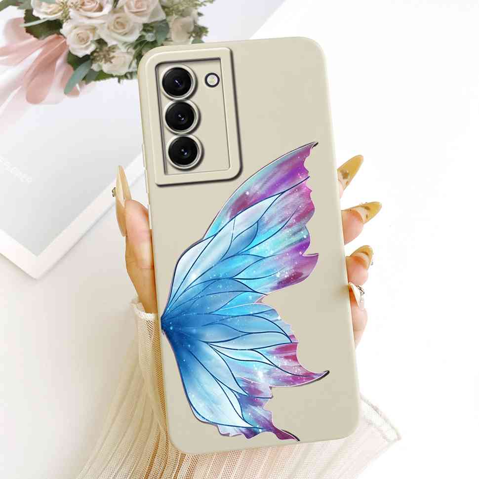 For Samsung Galaxy S22 Plus 5G Case Cute Cartoon Cat Flower Soft Back Cover For Samsung S22 Plus S22+ 5G SM-S906B Phone Cases