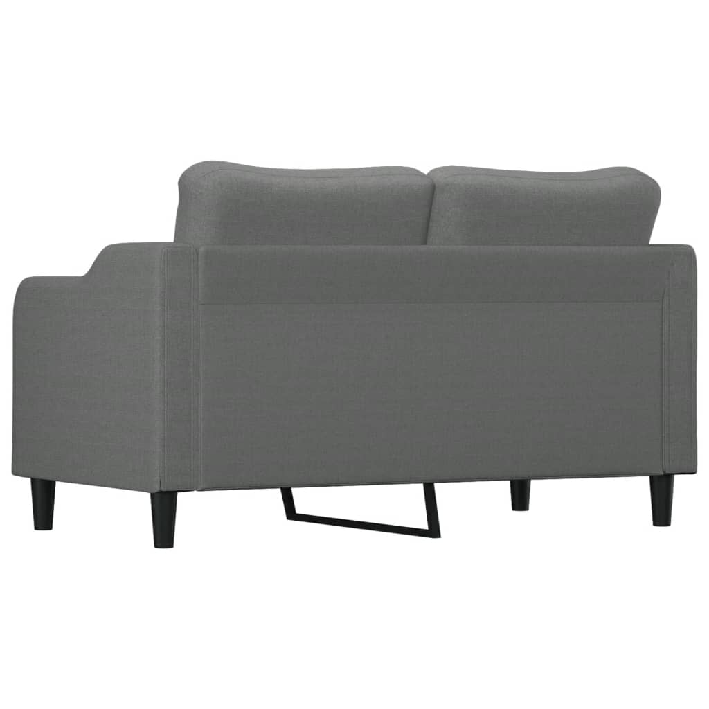 Vidaxl 2-Seater Sofa, Dark Grey, 140 Cm, Upholstered In Fabric