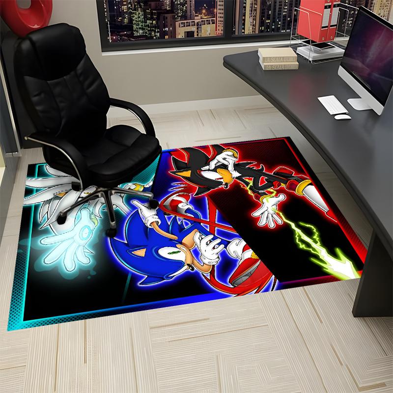 Sonic Printed Carpet, Rug for Office Chair Living Room Bedroom Kitchen Room Decor Gifts.