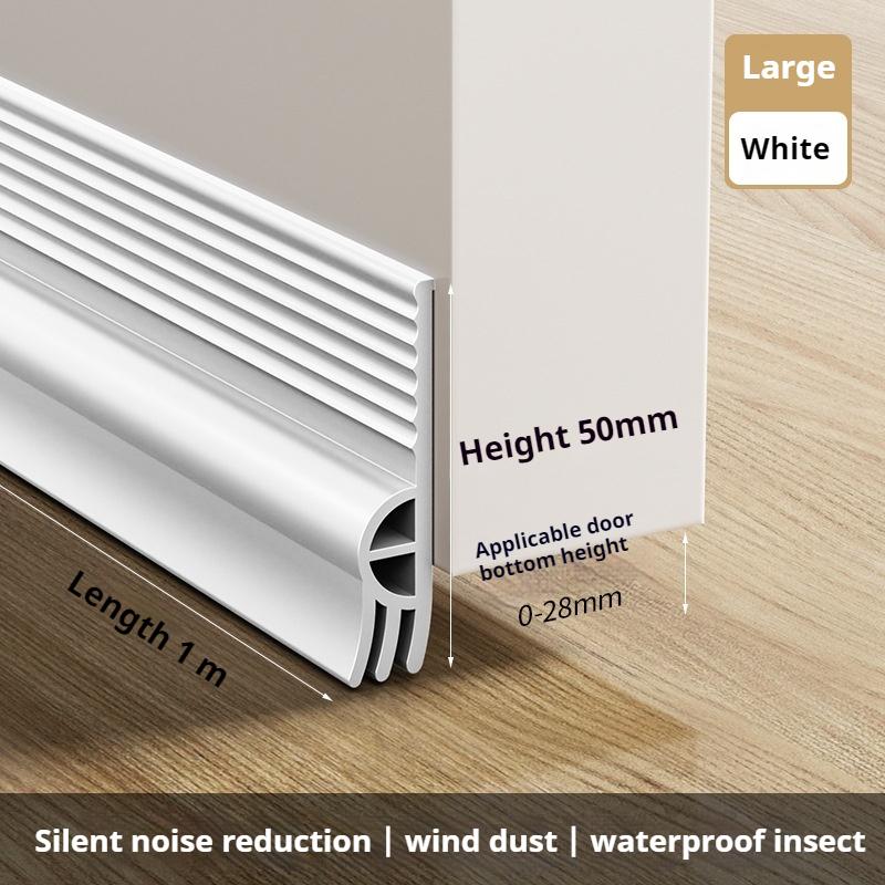 1M Door Bottom Sealing Strip TPE Flexible Cuttable Easy Installation Sliding Window Weather Stripping Triple Soundproof Strip
