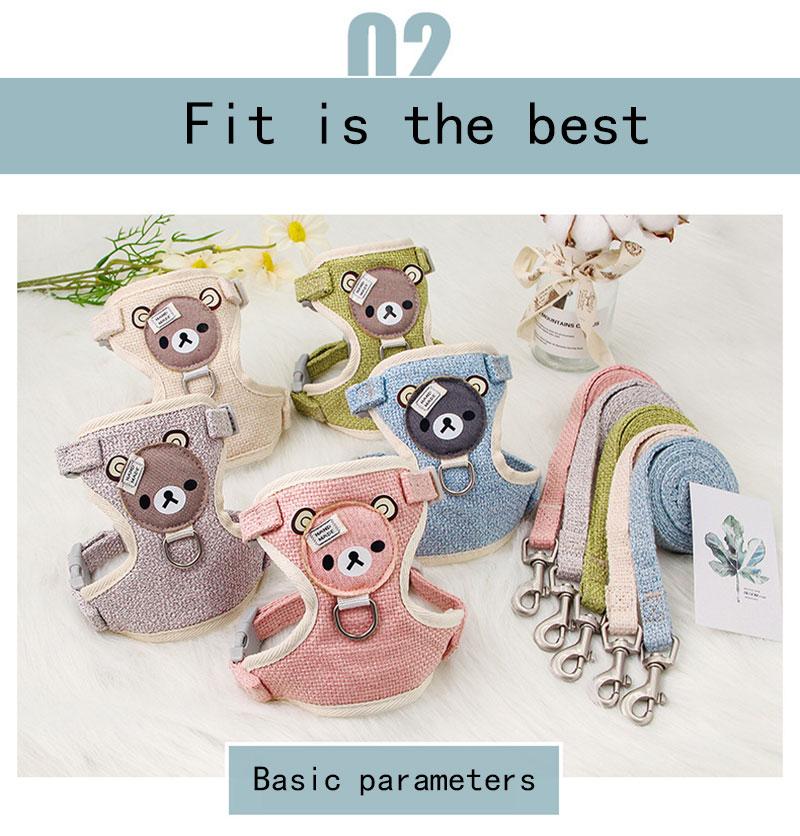 Universal Adjustable Cat Leash Vest Style Walking Rope Pet Harness Suitable for Small and Medium Dogs Cats and Dogs Cute Fairy