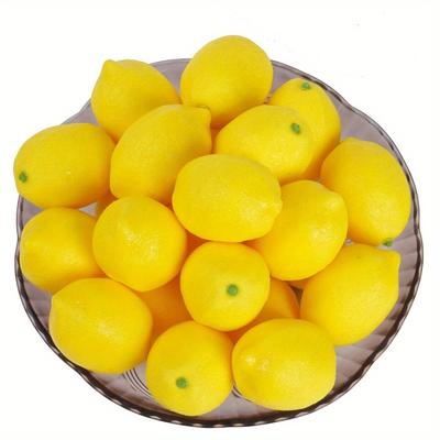 5/10Pcs Yellow Artificial Fruit Lemon About 9CM Fake Fruit Lemon for Home Room Decor Garden Decoration Ornament Country Style