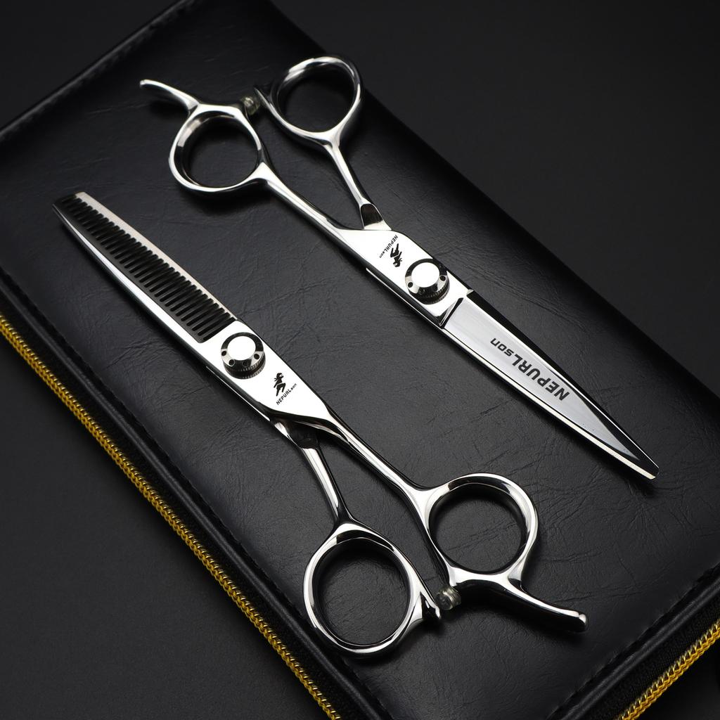 6.0 Inch, Straight Shank High Screw, Hair Scissors, Straight Scissors, Tooth Scissors