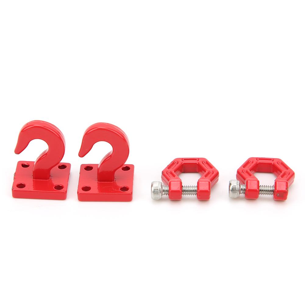 2pcs Metal RC Trailer Hook Spare Parts Fit for SCX10 90046 Trx4 D90 1 10 RC Car