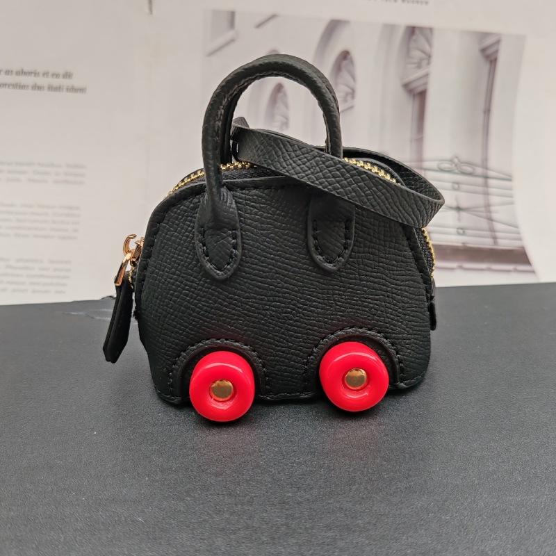 New Korean Style Cute You Mini Bike Handlebar Love Leather Case Headphone Case Metal Chain Bag Accessory Bag