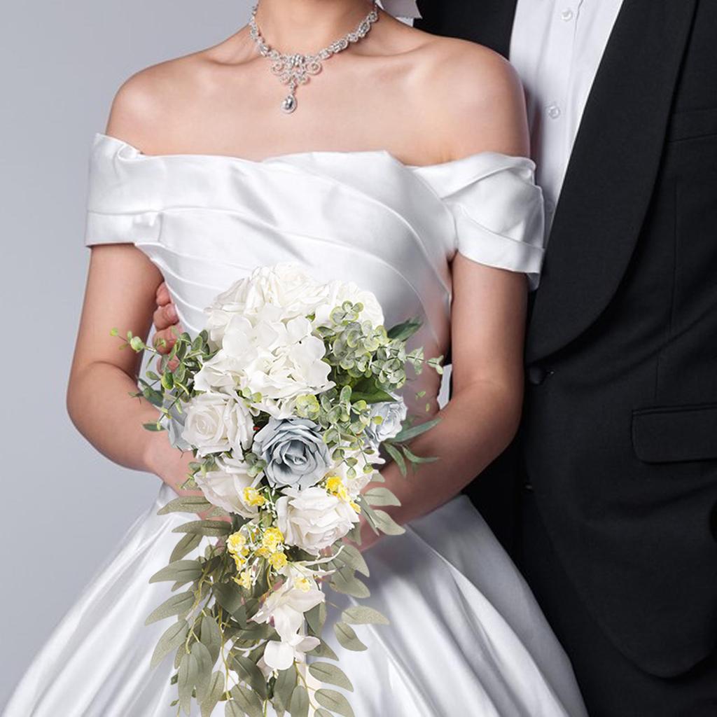 Hochzeitsstrauß für die Braut, Handblumenstrauß für die Braut, Wurfstrauß, Blumenstrauß für die Hochzeit, Kunstblumen zum Jahrestag