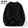 JEEP SPIRIT Men's Cable Knit Crew Neck Sweater
