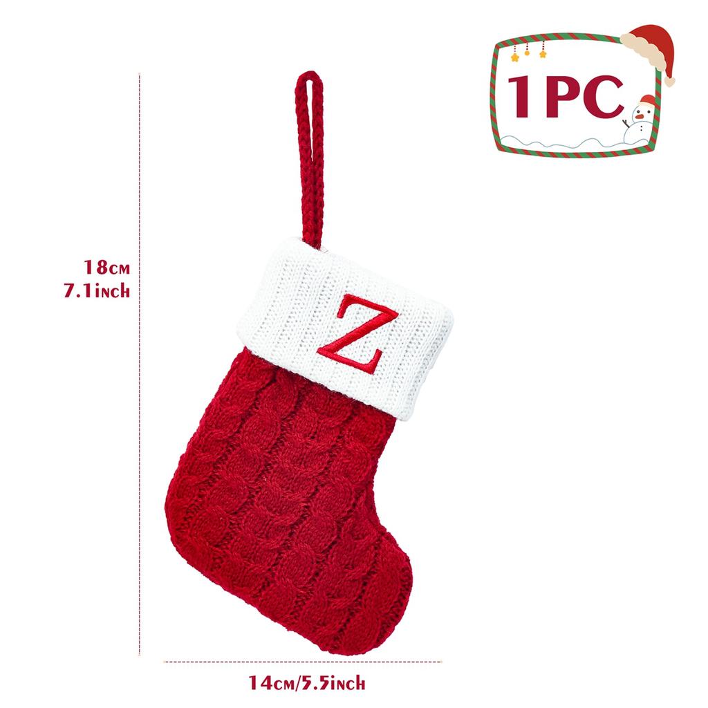 Christmas Alphabet Knitting Socks Christmas Gift Packing Bags Christmas Decorations For Home 2025 Navidad Xmas Tree Ornaments