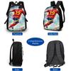 3-Piece 19 Soccer Star Pattern Backpack Set – Large-Capacity Casual Backpack with Matching Clutch & Tote Bag, Perfect for Daily