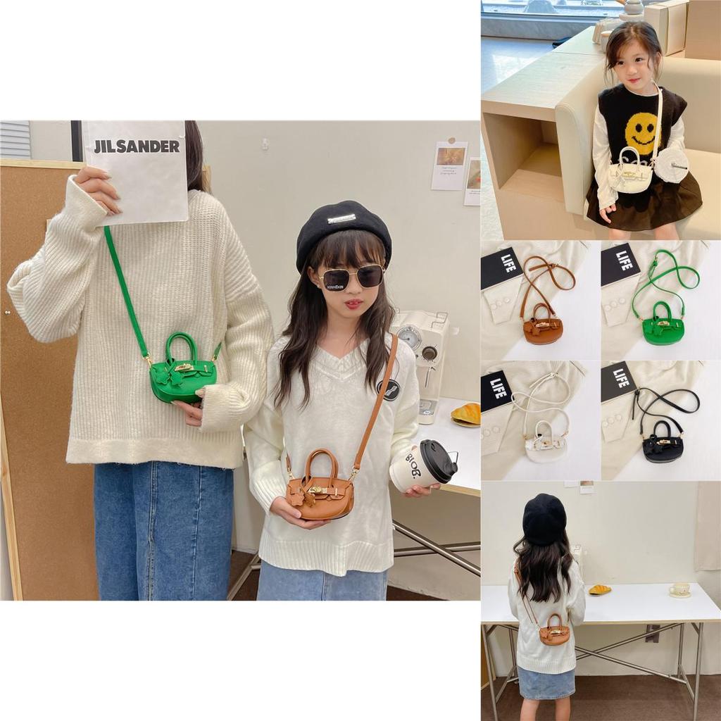 Stylish Mini Crossbody Pu Bag For Kids Chic Princess Coin Purse Accessory