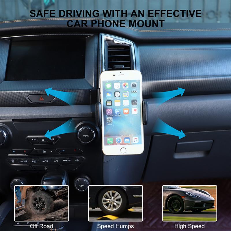 Car Central Control Mobile Phone Bracket GPS Navigation Bracket Seat For Ford Ranger Wildtrak 2015-2026 Car Interior Accessories