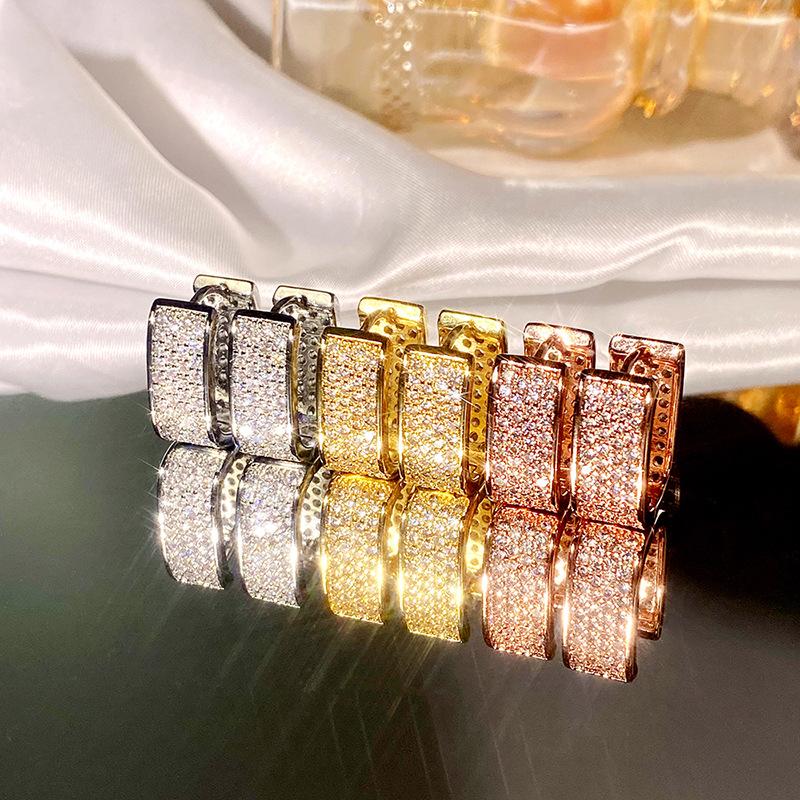 Cercei Premium cu Cataramă de Ureche, Cercei de Mireasă cu Design de Modă Trendy, Cercei Exchiziți Goluri