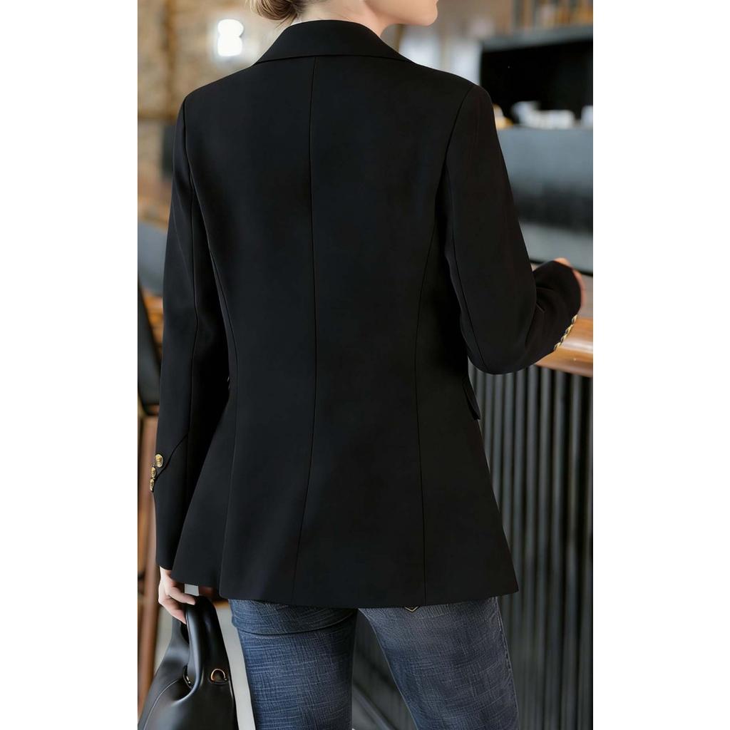 Women's Blazer, Casual Slim Fitted Suit Jacket, High-end Short Blazer for Petite Women, Spring Autumn Outerwear