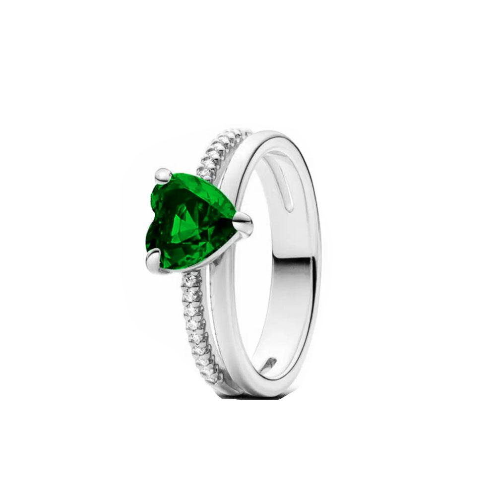 European New 925 Silver Size 6, 7, 8, 9 Heart-Shaped Flower Shaped Ring Suitable for Wedding Parties Women's Exquisite Luxury
