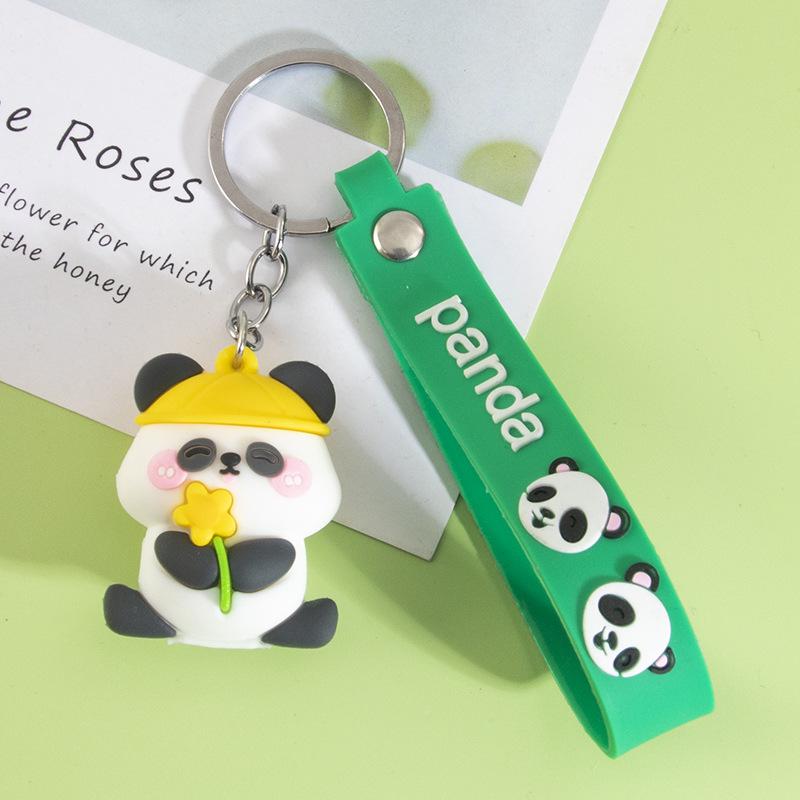 Sichuan Panda Bamboo Keychain Ornament: Cute Chengdu Zoo-Inspired Small Gift