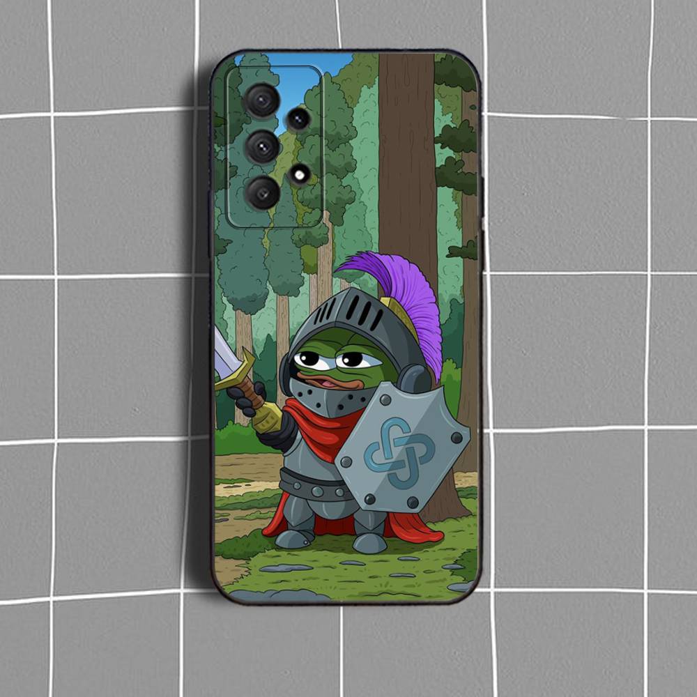 P-Pepe F-Frog Funny  Phone Case For Samsung Galaxy A73,31,32,72,41,53,52,71,22,5G,Note,J7,8,9 Soft Black Cover