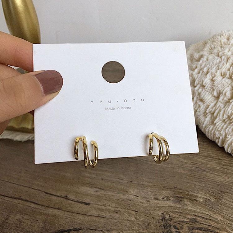 

Серьги из серебра 925 пробы в корейском ретро-элегантном стиле - Модные, минималистичные серьги для женщин золотой