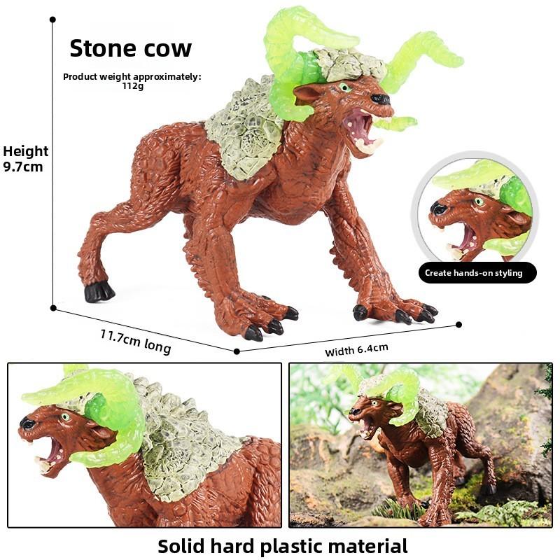 Spirit Stone Bat Bull Monster Spitfire Flying Dragon Animal Ornament Model