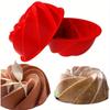 1pc Multi-Use Silicone Pastry Mold, Spiral Flower Design, Easy Release & Food Safe for Baking Cakes, Jelly, Ice Cubes, Desserts