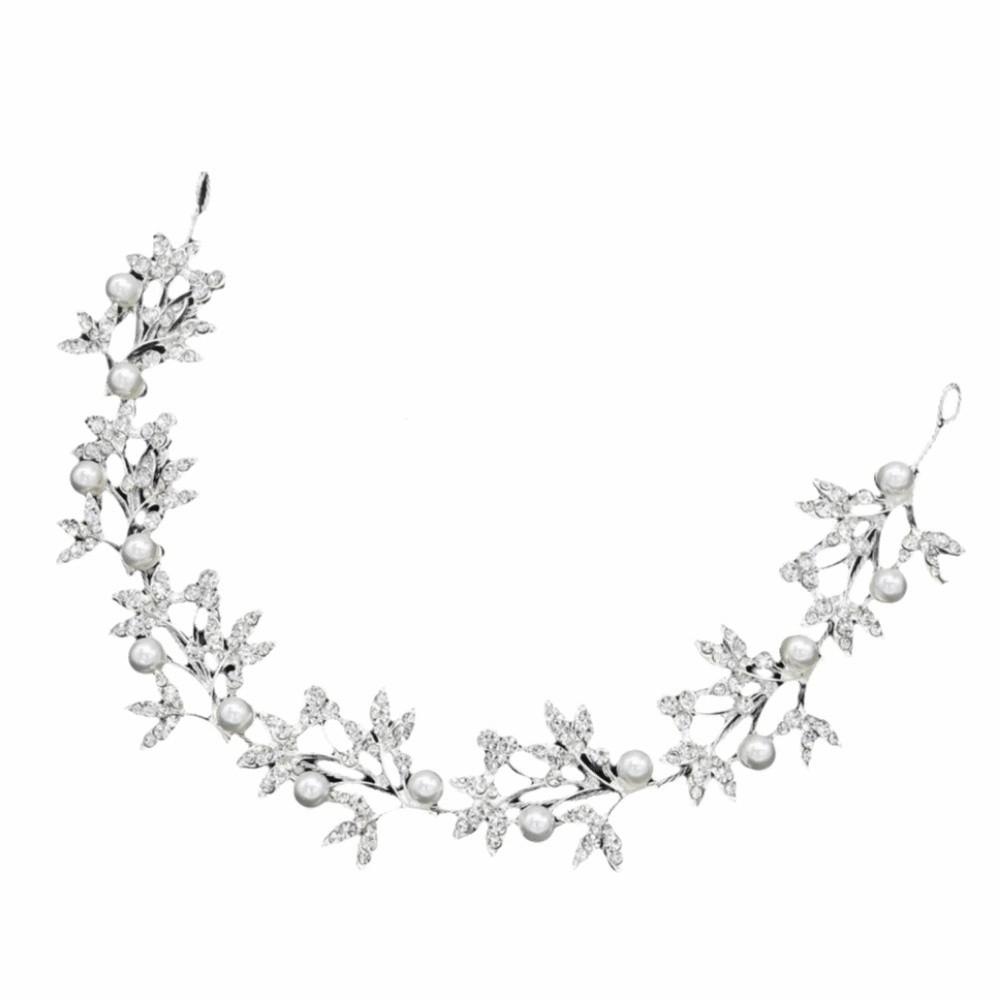Crystal Crystal Pearl Hair Vine Shiny Wedding Headband Baroque Queen Crown  Wedding Hair Jewelry