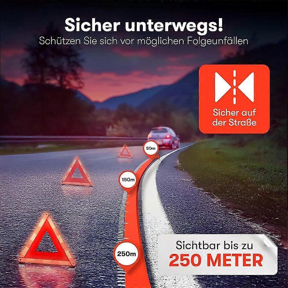 Car Warning Triangle According to Current Standard 2024 ECE R27 Foldable
