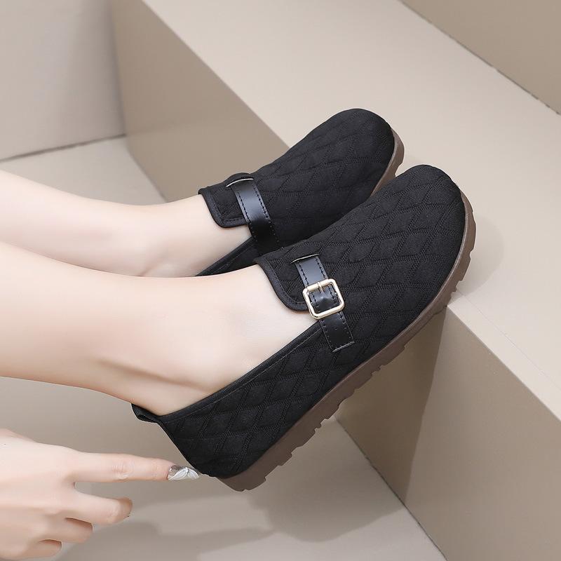 Xiaoxiangfeng flat-soled Doudou shoes for women's 2025 spring new comfortable soft-soled work shoes, lazy people pedal mother shoes