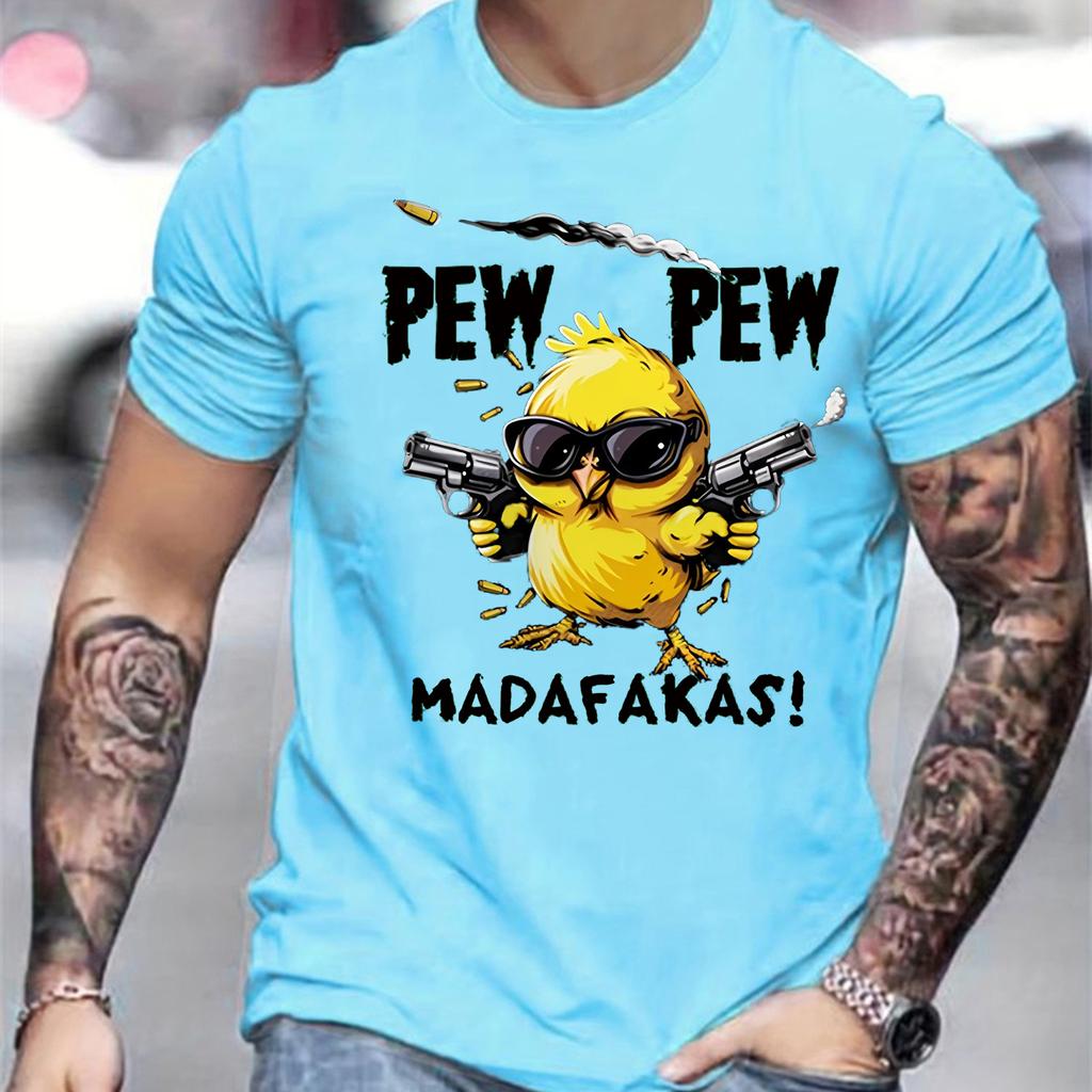 Summer men's 100% pure cotton casual loose oversized cool girl cartoon printed comfortable round neck short sleeved T-shirt top
