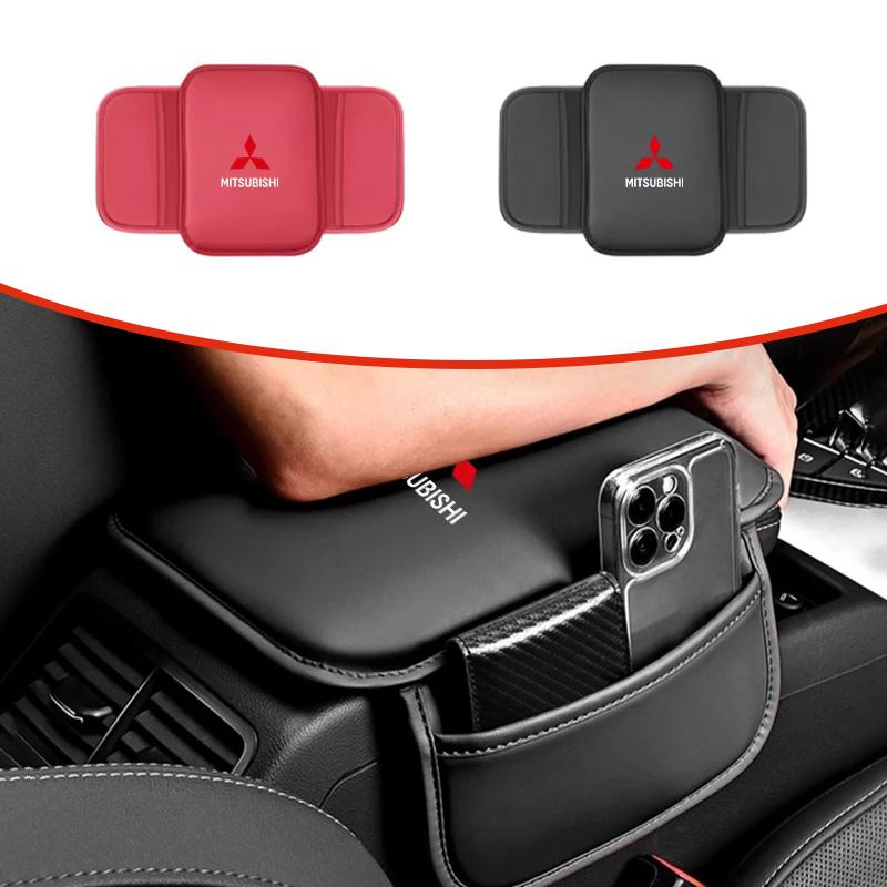 Per Mitsubishi Auto Bracciolo Scatola Pad Pelle Console Centrale Cuscino Tappetino ASX Lancer Pajero Outlander L200 EVO Accessori Interni EX8