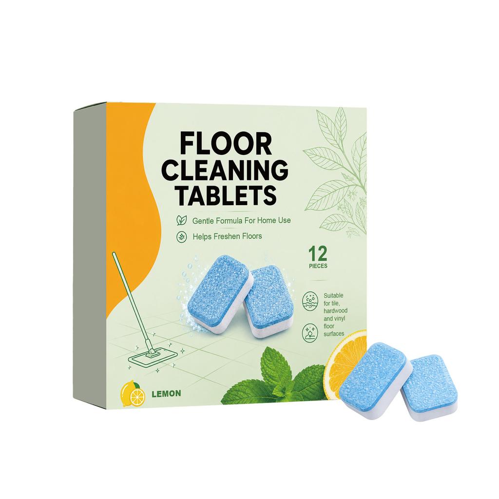 Floor Cleaning Tablets for Home Use Suitable for Tile Hardwood and Laminate Floors Pack of 12 Easy To Use Dissolvable Cleaning Pods