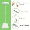 HOMEFISH Full Spectrum Fill Light LED Grow Lamp with Adjustable Height, 3/9/12H Timer 10-Level Dimming for Indoor Solar Plants