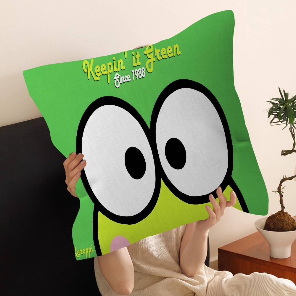 Cartoon K-KeroppiS Office Cushion Pillowcase Car Cushion Cover45X45CM Lumbar Pillowcase Sofa Pillowcover 30cmx30cm