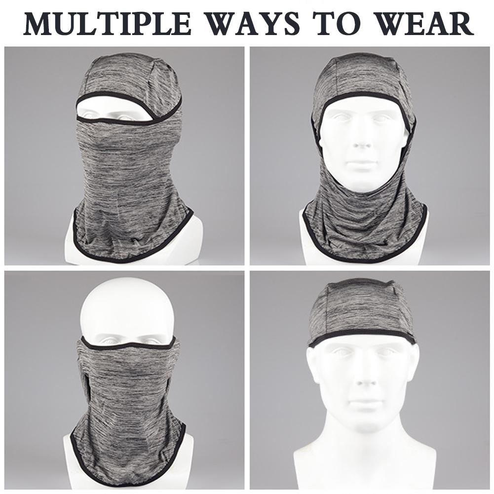 Unisex Elastic Cycling Face Mask Ice Silk Sports Face UV Protection Hood Comfortable Sunscreen Headgears For Outdoor Hiking