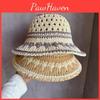 Summer Women Pattern Hollowed Out Hat With Large Brim Uv Sunshade For Outings