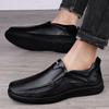 Spring and Autumn Business Casual Leather Shoes Soft-soled Lazy Shoes Platform People